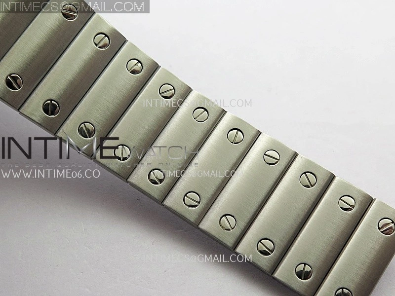 Santos de Cartier 40mm SS DLC GF 1:1 Best Edition Gray Dial On SS Bracelet MIYOTA 9015