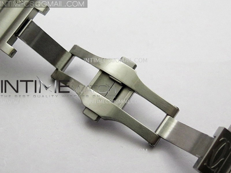 Santos de Cartier 40mm SS DLC GF 1:1 Best Edition Gray Dial On SS Bracelet MIYOTA 9015