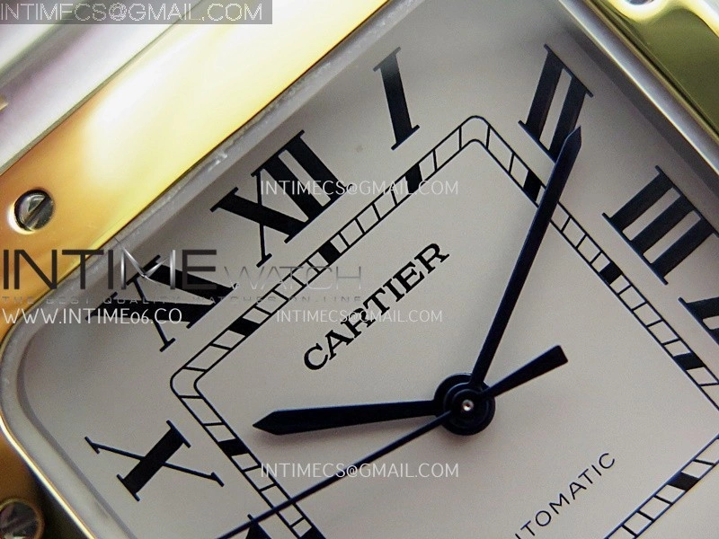 Santos de Cartier 40mm SS YG GF 1:1 Best Edition White Dial On SS Bracelet MIYOTA 9015