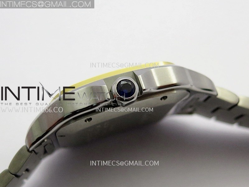 Santos de Cartier 40mm SS YG GF 1:1 Best Edition White Dial On SS Bracelet MIYOTA 9015