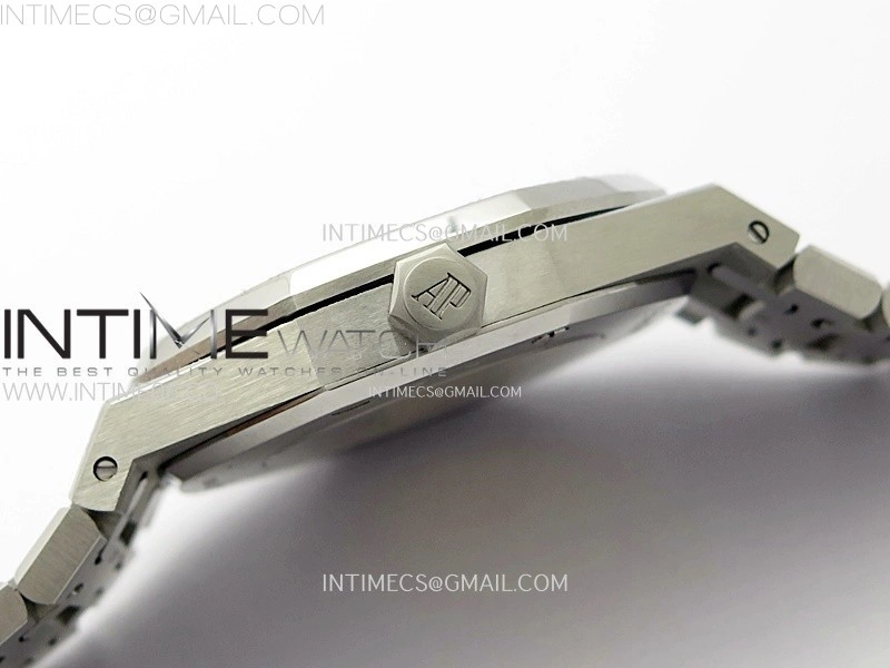 Royal Oak 41mm 15410 Frosted SS ZF 1:1 Best Edition Blue Textured Dial on SS Bracelet SA3120 Super Clone