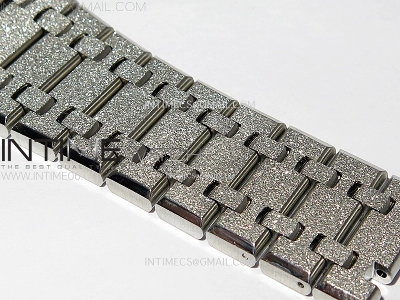 Royal Oak 41mm 15410 Frosted SS ZF 1:1 Best Edition Blue Textured Dial on SS Bracelet SA3120 Super Clone