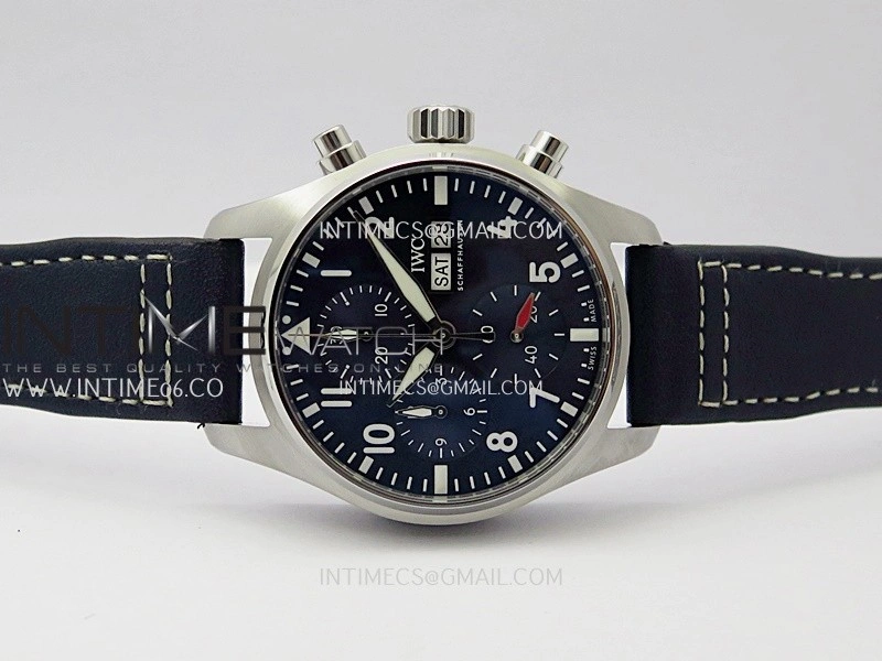 Pilot Watch IW388111 SS APSF 1:1 Best Edition Blue Dial On Blue Leather Strap A69385