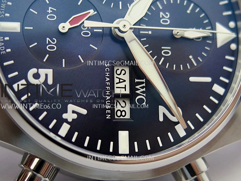 Pilot Watch IW388111 SS APSF 1:1 Best Edition Blue Dial On Blue Leather Strap A69385