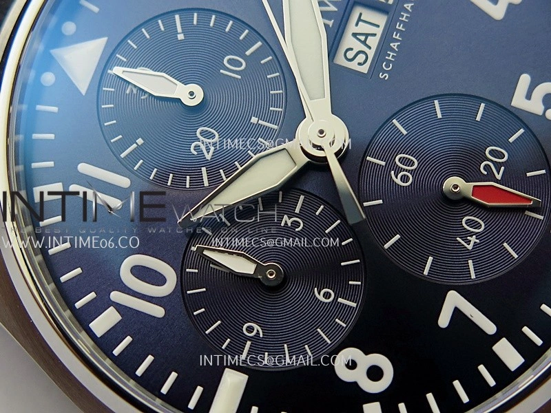 Pilot Watch IW388111 SS APSF 1:1 Best Edition Blue Dial On Blue Leather Strap A69385