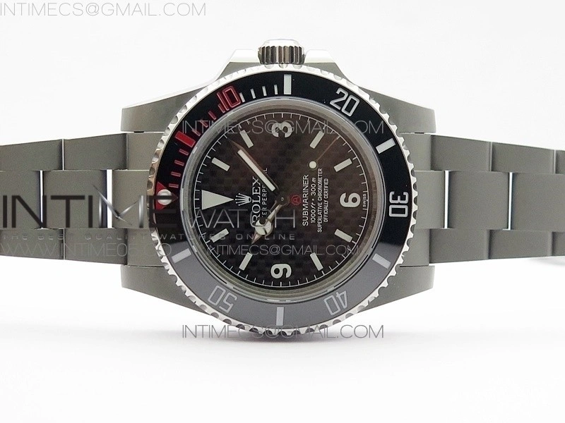 The Rough Matt Carbon Sandblast SS GMF Best Edition Carbon Dial on SS Bracelet SA3130