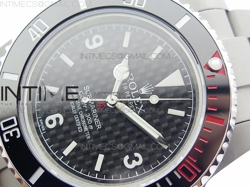 The Rough Matt Carbon Sandblast SS GMF Best Edition Carbon Dial on SS Bracelet SA3130