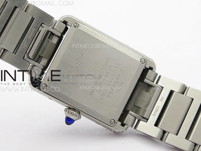 Tank Louis Ladies 22mm SS 8848F 1:1 Best Edition White Dial on SS Bracelet Ronda Quartz