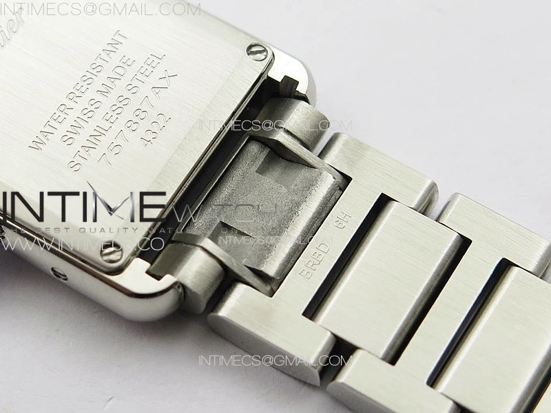 Tank Louis Ladies 22mm SS 8848F 1:1 Best Edition White Dial on SS Bracelet Ronda Quartz