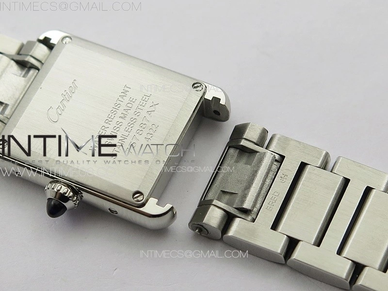 Tank Louis Ladies 22mm SS 8848F 1:1 Best Edition White Dial on SS Bracelet Ronda Quartz