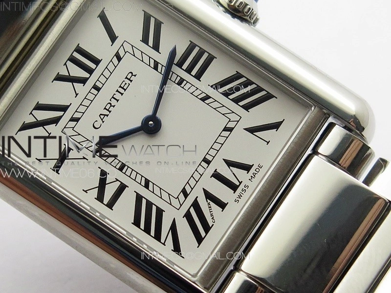 Tank Louis Ladies 25mm SS 8848F 1:1 Best Edition White Dial on SS Bracelet Ronda Quartz
