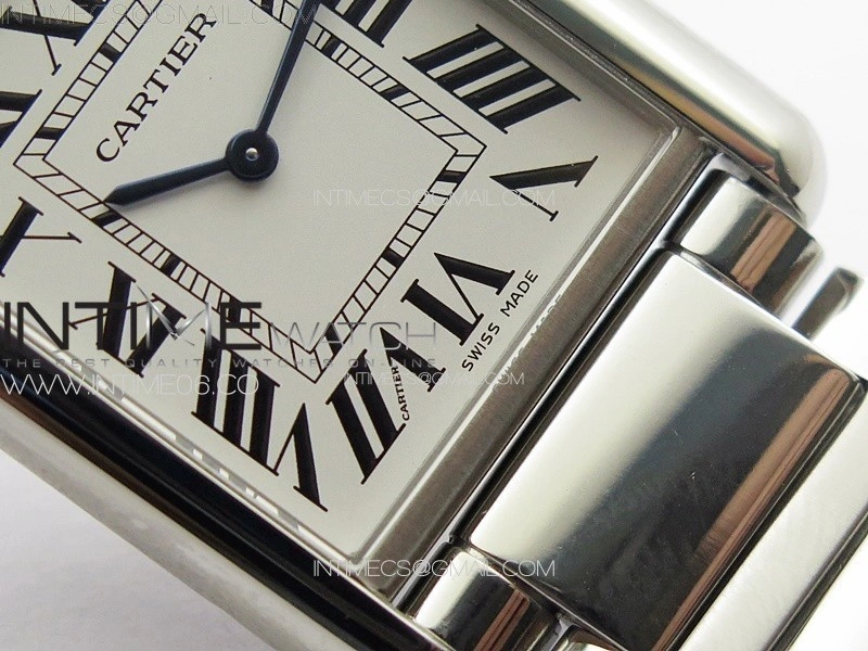 Tank Louis Ladies 25mm SS 8848F 1:1 Best Edition White Dial on SS Bracelet Ronda Quartz