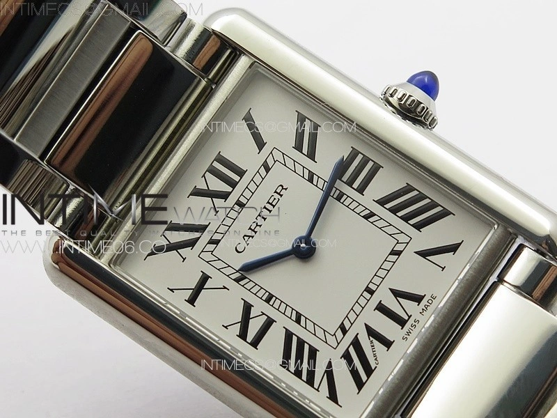 Tank Louis Ladies 25mm SS 8848F 1:1 Best Edition White Dial on SS Bracelet Ronda Quartz