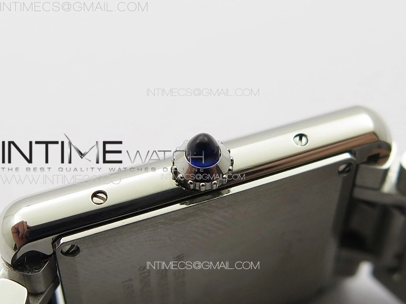 Tank Louis Ladies 25mm SS 8848F 1:1 Best Edition White Dial on SS Bracelet Ronda Quartz