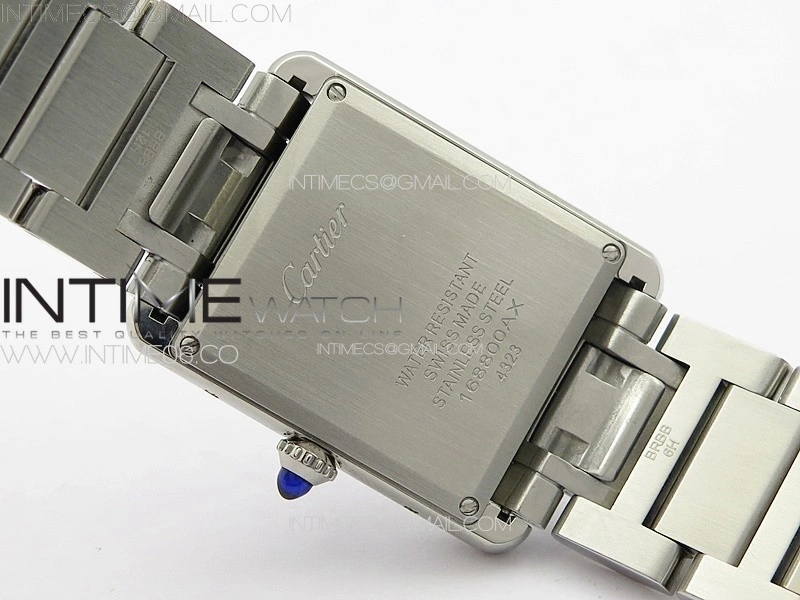 Tank Louis Ladies 25mm SS 8848F 1:1 Best Edition White Dial on SS Bracelet Ronda Quartz