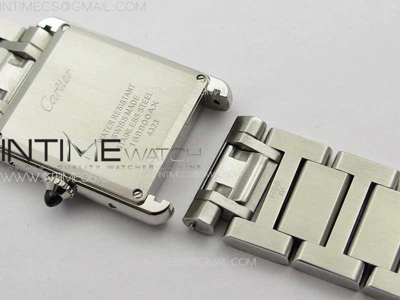 Tank Louis Ladies 25mm SS 8848F 1:1 Best Edition White Dial on SS Bracelet Ronda Quartz