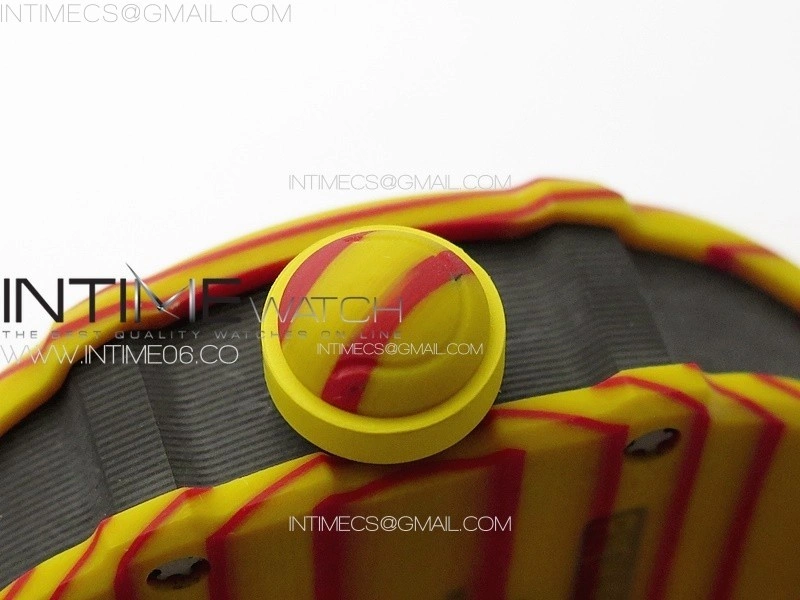RM027-03 Real Tourbillon RMF Best Edition Orange Red Carbon Skeleton Dial on Orange Rubber Strap