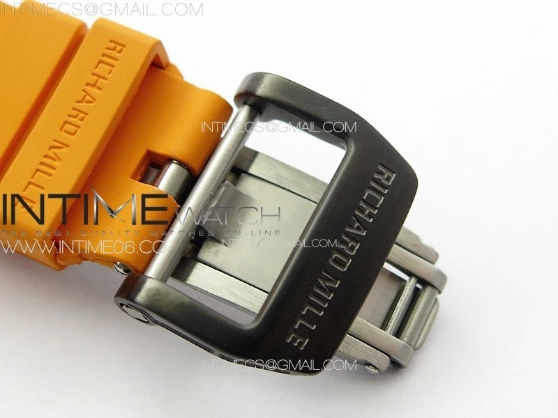 RM027-03 Real Tourbillon RMF Best Edition Orange Red Carbon Skeleton Dial on Orange Rubber Strap