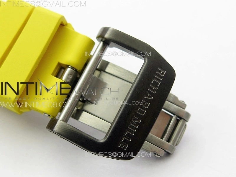 RM027-03 Real Tourbillon RMF Best Edition Orange Red Carbon Skeleton Dial on Yellow Rubber Strap