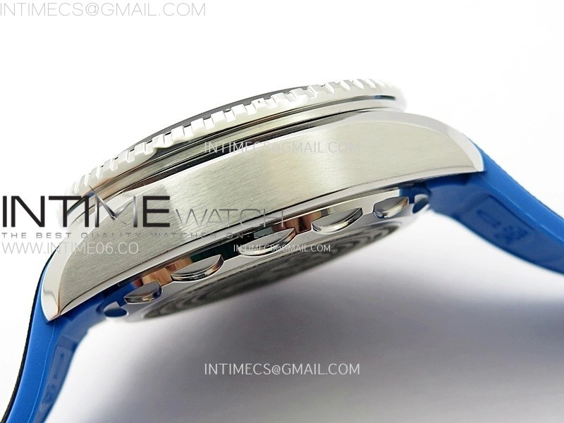 Seamaster 6000M Ultra Deep SS TF 1:1 Best Edition Blue Dial Blue Ceramic Bezel on Black Rubber Strap A2824