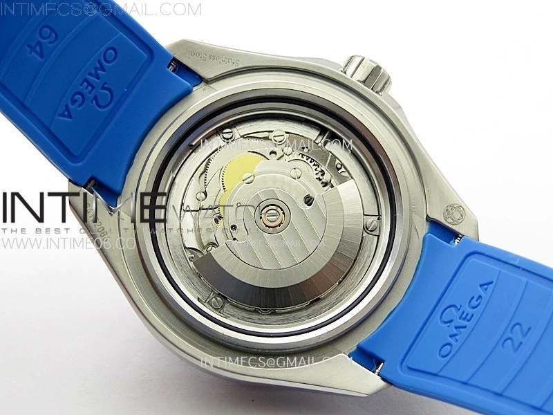 Seamaster 6000M Ultra Deep SS TF 1:1 Best Edition Blue Dial Blue Ceramic Bezel on Black Rubber Strap A2824