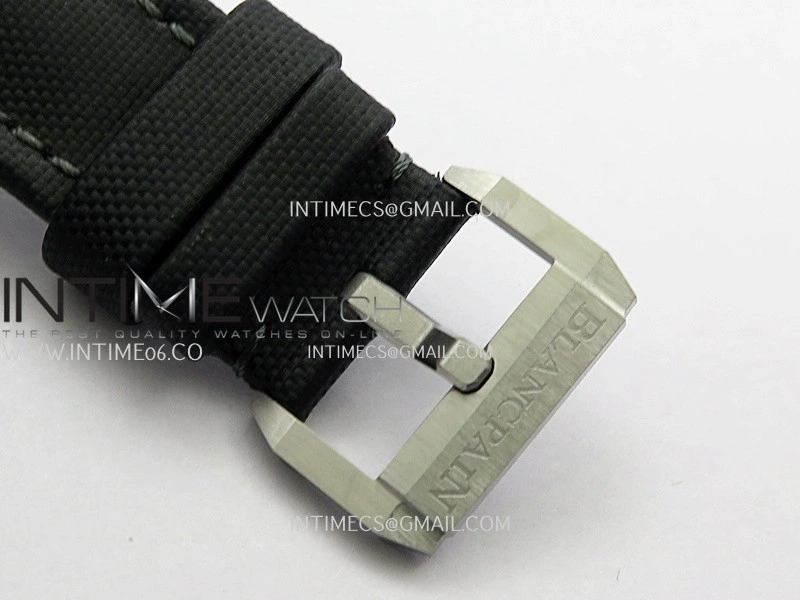 Fifty Fathoms Bathyscape Gray Ceramic Bezel SS GF 1:1 Best Edition Gray Dial On Black Nylon Strap A1315