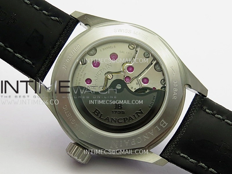 Fifty Fathoms Bathyscape Gray Ceramic Bezel SS GF 1:1 Best Edition Gray Dial On Black Nylon Strap A1315