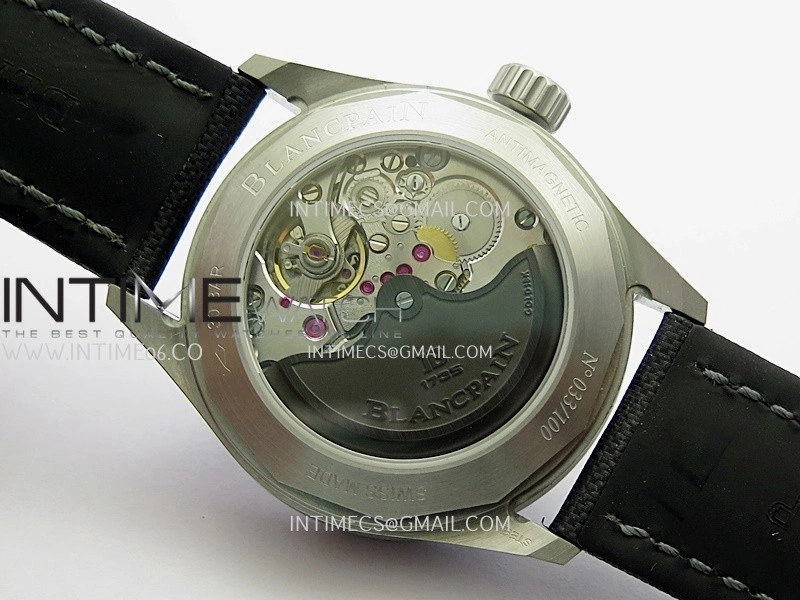 Fifty Fathoms Bathyscape Gray Ceramic Bezel SS GF 1:1 Best Edition Gray Dial On Black Nylon Strap A1315