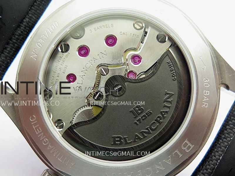 Fifty Fathoms Bathyscape Gray Ceramic Bezel SS GF 1:1 Best Edition Gray Dial On Black Nylon Strap A1315