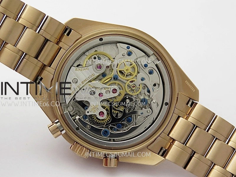 Speedmaster Professional RG N1F Best Edition Brown Dial On RG Bracelet Asian 3861