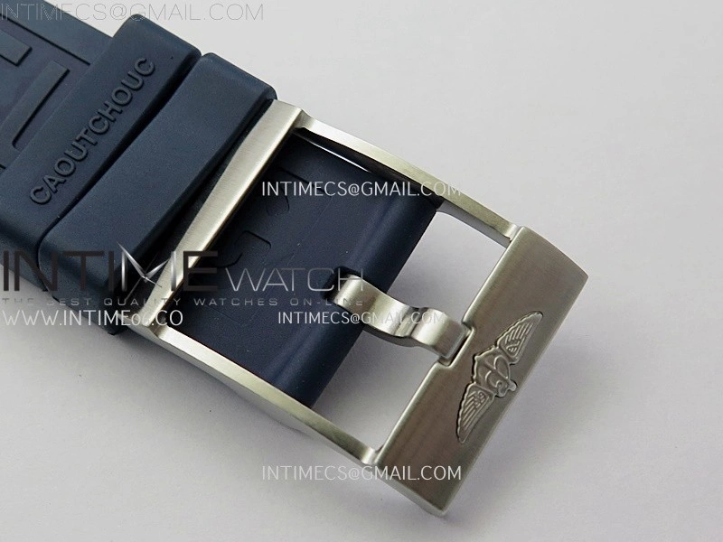 SuperOcean Automatic 46mm TF 1:1 Best Edition White Dial on Blue Rubber Strap A2824