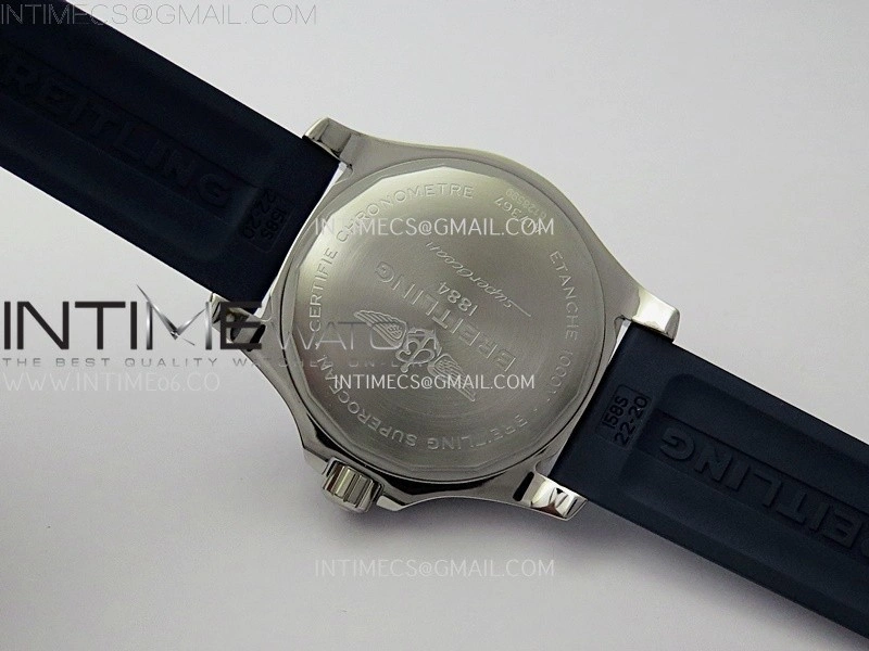 SuperOcean Automatic 46mm TF 1:1 Best Edition White Dial on Blue Rubber Strap A2824