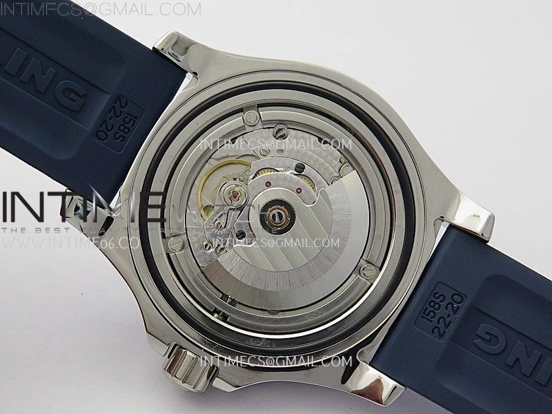 SuperOcean Automatic 46mm TF 1:1 Best Edition White Dial on Blue Rubber Strap A2824
