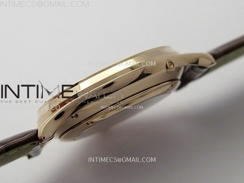 Master Ultra Thin Perpetual Calendar RG J Factory Best Edition Cream Dial on Brown Leather Strap A868