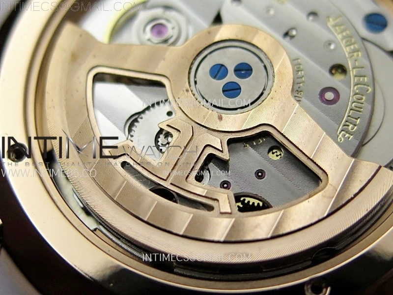 Master Ultra Thin Perpetual Calendar RG J Factory Best Edition Cream Dial on Brown Leather Strap A868