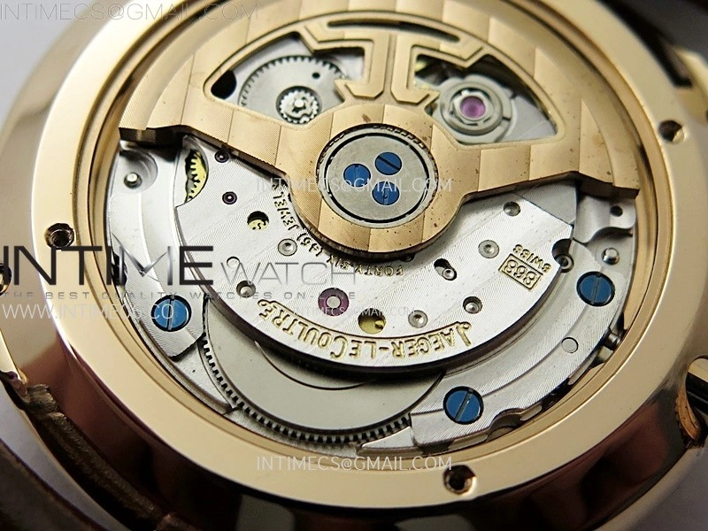 Master Ultra Thin Perpetual Calendar RG J Factory Best Edition Cream Dial on Brown Leather Strap A868