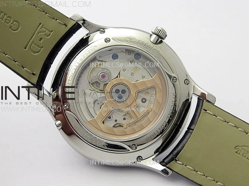 Master Ultra Thin Perpetual Calendar SS J Factory Best Edition Black Dial on Black Leather Strap A868