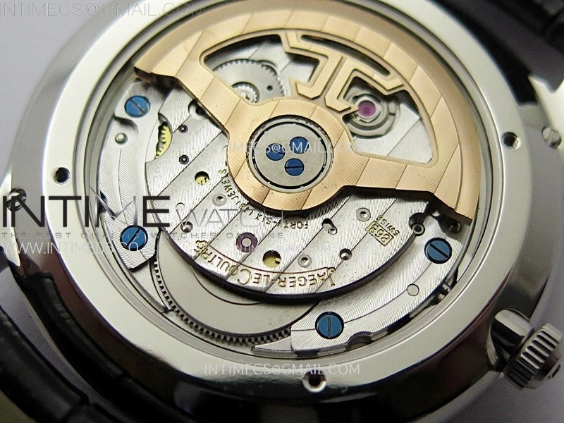 Master Ultra Thin Perpetual Calendar SS J Factory Best Edition Black Dial on Black Leather Strap A868