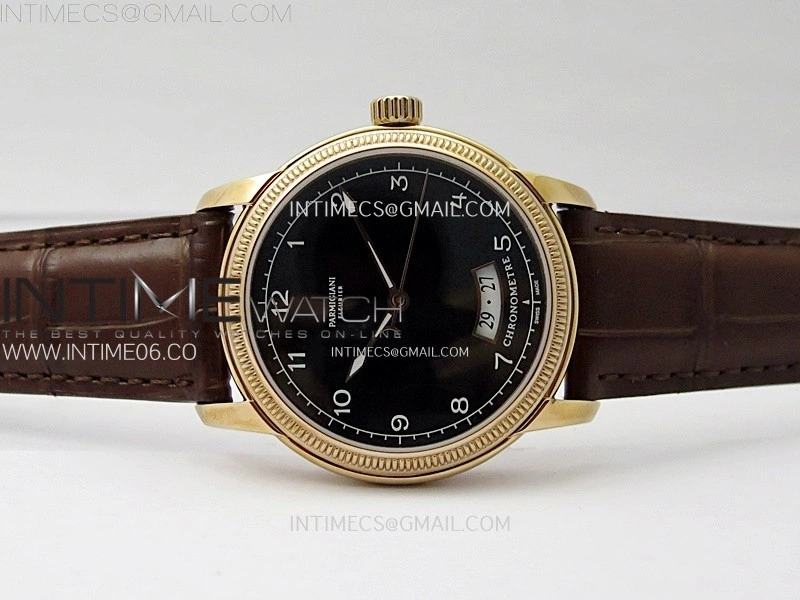 Tonda pf RG VRF Best Eidtion Black Dial Rose Gold Handset on Black Leather Strap PF331