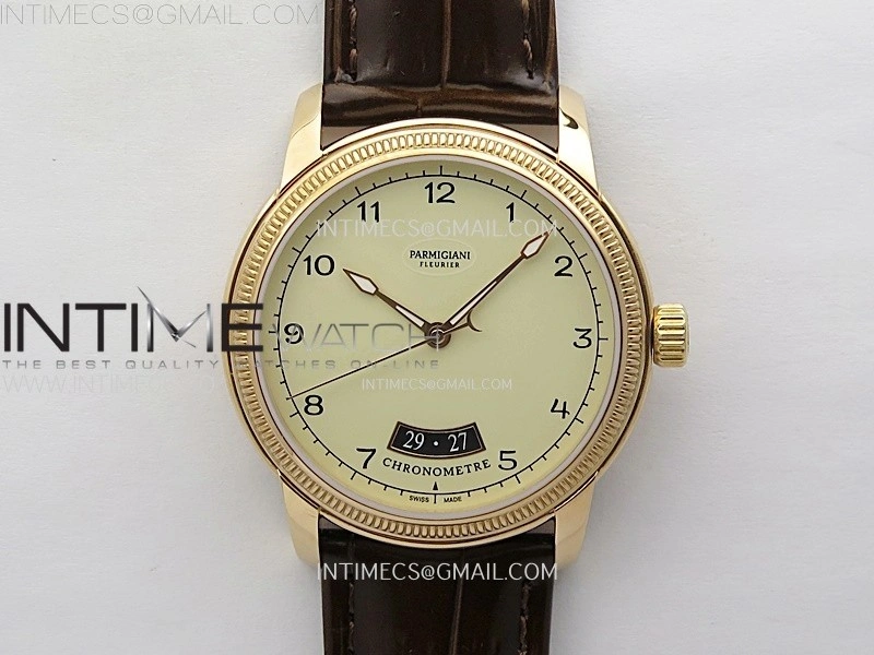 Tonda pf RG VRF Best Eidtion Ivory Dial Rose Gold Handset on Brown Leather Strap PF331