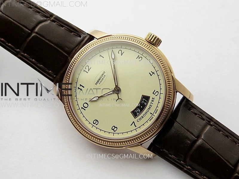 Tonda pf RG VRF Best Eidtion Ivory Dial Rose Gold Handset on Brown Leather Strap PF331