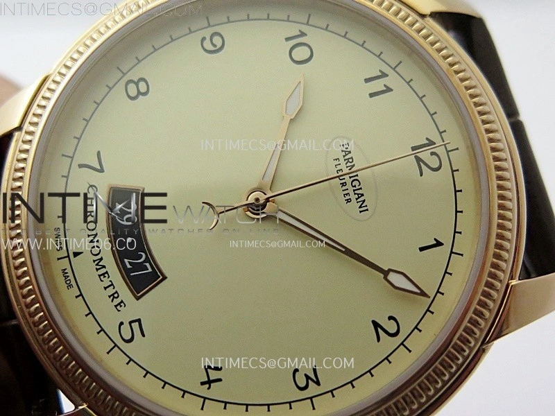 Tonda pf RG VRF Best Eidtion Ivory Dial Rose Gold Handset on Brown Leather Strap PF331