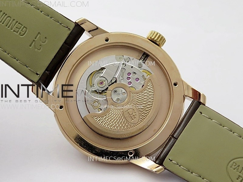 Tonda pf RG VRF Best Eidtion Ivory Dial Rose Gold Handset on Brown Leather Strap PF331