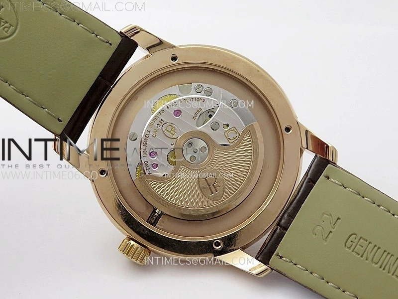 Tonda pf RG VRF Best Eidtion Ivory Dial Rose Gold Handset on Brown Leather Strap PF331