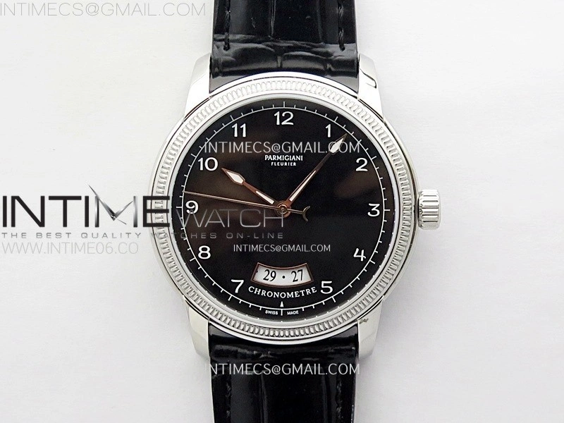 Tonda pf SS VRF Best Eidtion Black Dial Rose Gold Handset on Black Leather Strap PF331