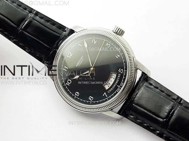 Tonda pf SS VRF Best Eidtion Black Dial Rose Gold Handset on Black Leather Strap PF331