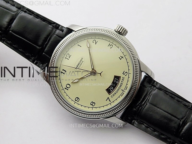 Tonda pf SS VRF Best Eidtion Ivory Dial Rose Gold Handset on Black Leather Strap PF331