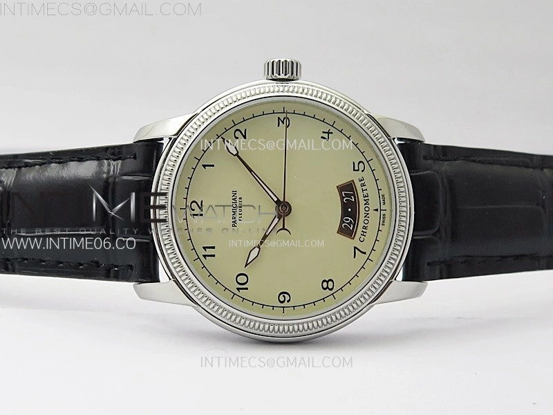 Tonda pf SS VRF Best Eidtion Ivory Dial Rose Gold Handset on Black Leather Strap PF331
