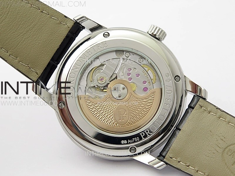 Tonda pf SS VRF Best Eidtion Ivory Dial Rose Gold Handset on Black Leather Strap PF331
