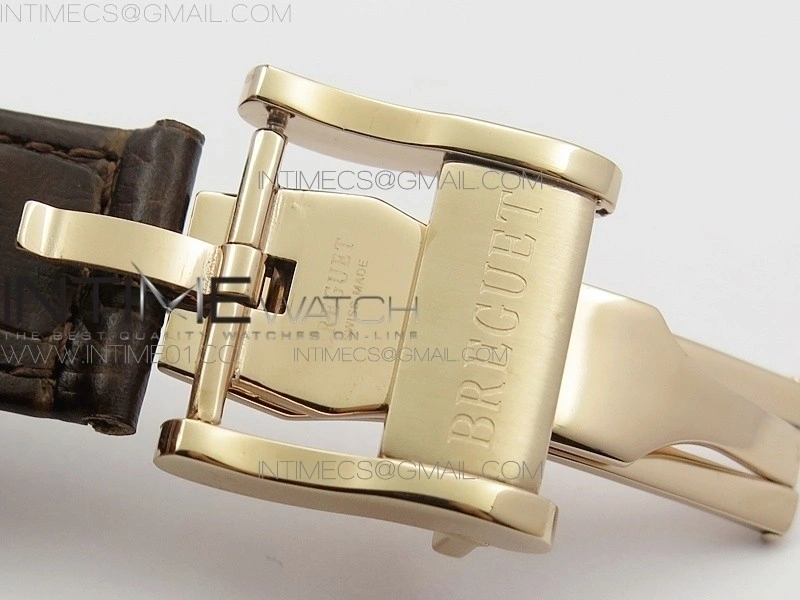 BG 9087BB Moon phase RG 1:1 Best Edition White Dial Diamond Bezel on Brown Leather Strap Cal.770